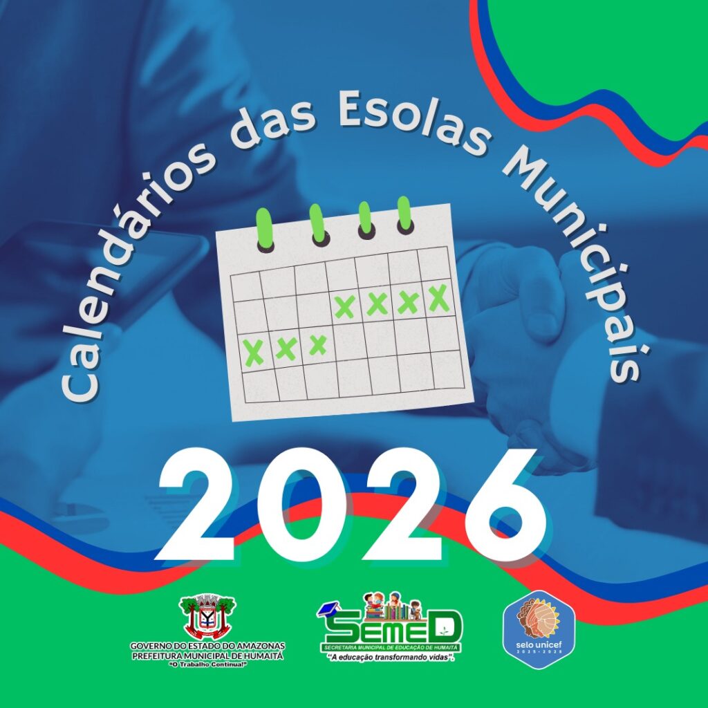 Calendário das escolas municipais