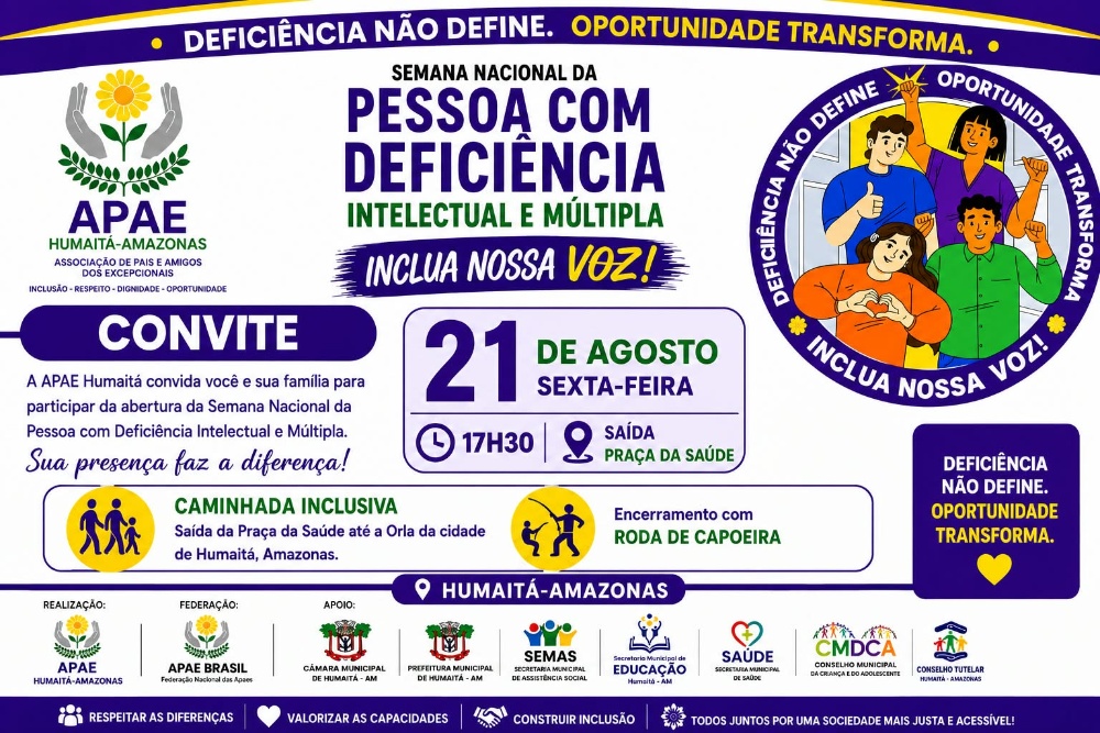 Abertura da semana nacional da pessoa com deficiência